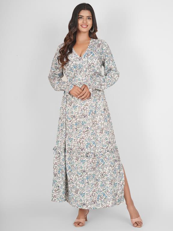 BEACHWEAR DRESS MAXI LS